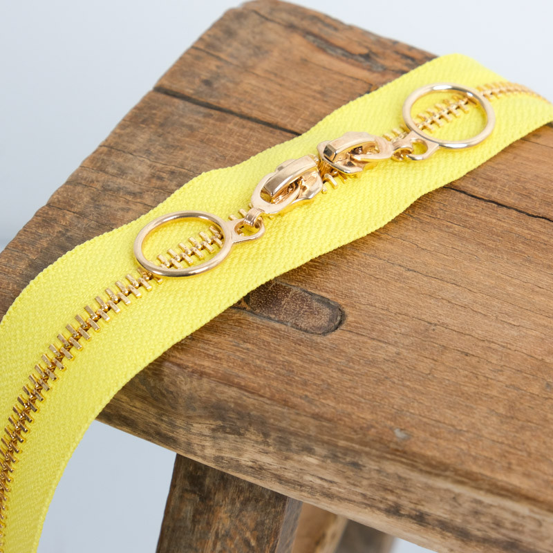 40cm Yellow Gold Double Slider Circle Clasp - Maison Klem